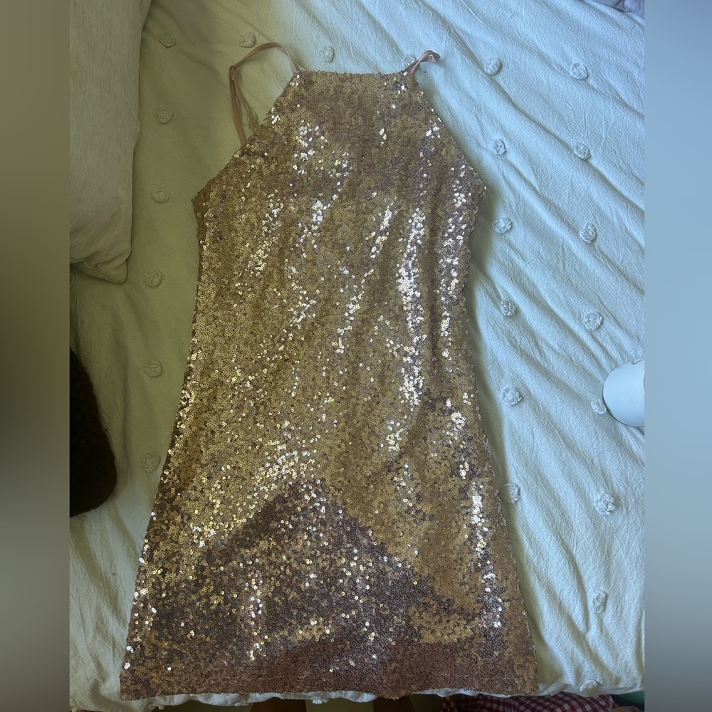 Sparkly champagne dress